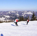 szczyrk noclegi - zjazd na nartach